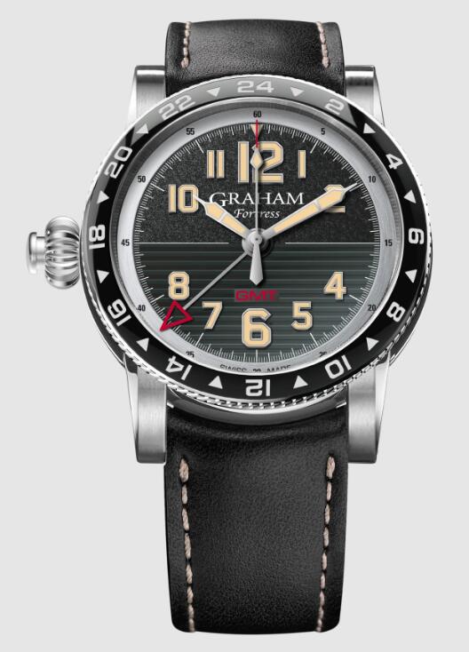 Luxury Graham Fortress GMT Black 2FOBC.B02A Replica Watch